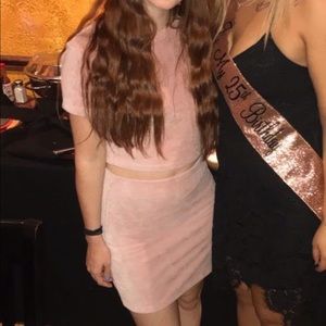 Light pink suede co-ord